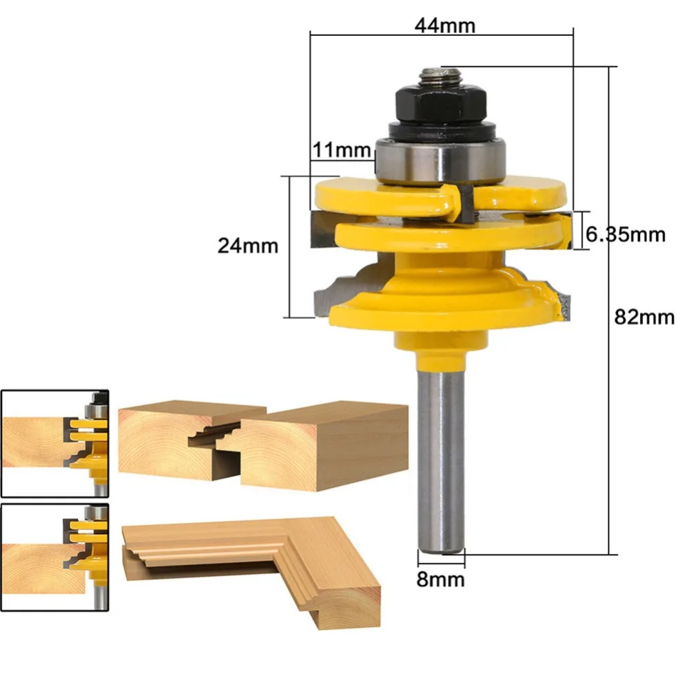 8MM Shank Milling Cutters for Wood Door And Window Woodwork Tool