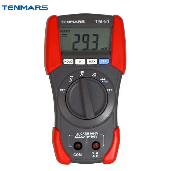 Portable ACV DCV Resistance Test Meter Digital Multimeter TENMARS TM 81