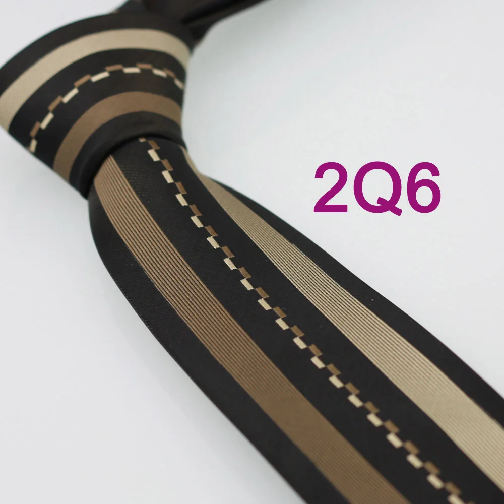 YIBEI coahella галстуки мужские обтягивающие галстук дизайн границы черный с кофе загара линии полоски микрофибры галстук модный тонкий галстук