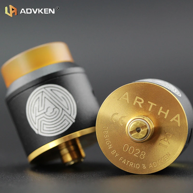 

Advken Artha RDA New 24MM BF Rebuildable Dripping Atomizer Vape Tank Compatible with Single or Dual Coils For Ecigarette Mod Kit