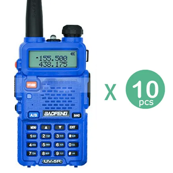 10 шт. бао фэн UV-5R рация Baofeng UV5R CB радио VHF UHF двухдиапазонное двухстороннее радио 5 Вт VOX фонарик Ham радио - Цвет: Blue 10pcs