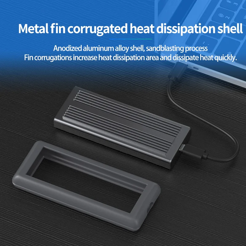 NVME NGFF M 2 ssd cases type c port heat dissipation aluminum ssd high speed transmission 3