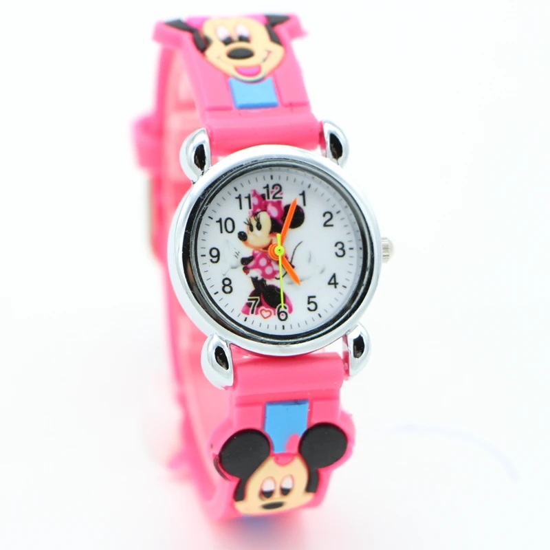 Новое поступление, модные студенческие часы с 3D рисунком Минни, детские часы для девочек, повседневные кварцевые наручные часы, Relojes