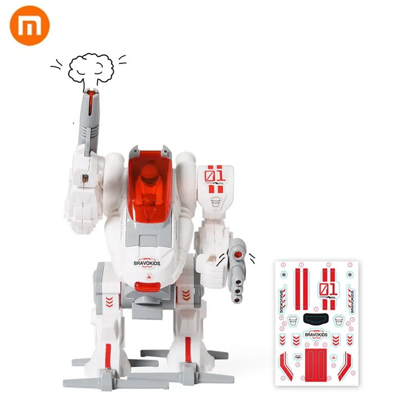 

New Xiaomi Bravokids Armored Soldier DIY Suit With More Than 50 Spare Parts N Assembly Challenges One-button Simulation Walking