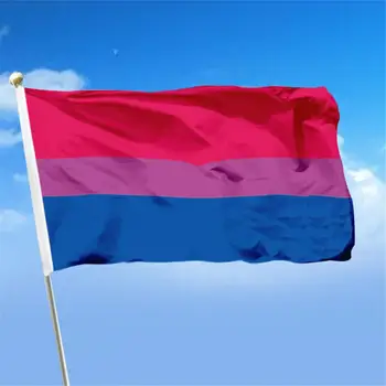 

90*150cm Pink Blue Rainbow Flag Bisexual Pride LGBT Flag