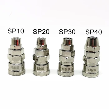 

1PCS Hight Quality SP40 SP30 SP20 SP10 Quick Coupler Plug Socket Connector Pneumatic Fittings For 12mm 10mm 8mm 6mm Tube