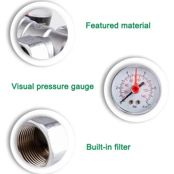 Water Pressure Reducing Valve with Gauge Regulating Reducing Valve MJJ88