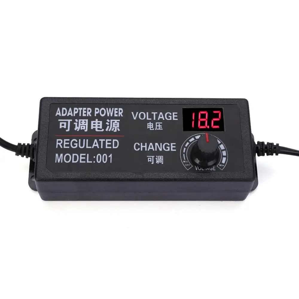 Universal Adjustable Power Supply Adapter with Display Screen