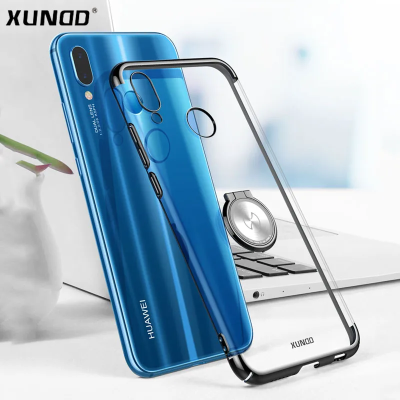 

For Huawei P20 Lite (Nova 3e) Phone Case Xundd Super Clear Hard PC Luxury Ring Holder Back Cover for Huawei P20 Lite Case Coque