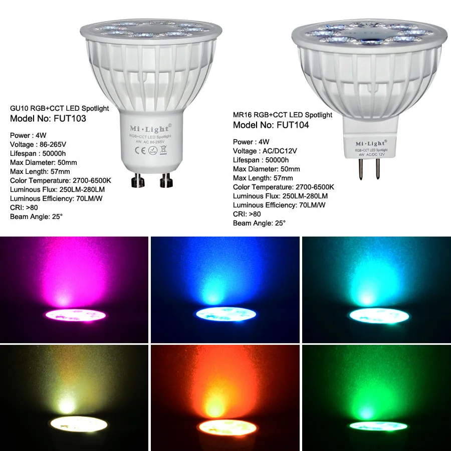 Mi.Light Full Color LED Bulb GU10 MR16 E27 8 Zone Smart Wifi Remote Controller Mi.Light Full Color LED Bulb GU10 MR16 E27 8 Zone Smart Wifi Remote Controller