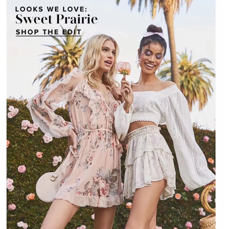 

SE High Quality Patchwork Floral Embroidery Jumpsuits High Waist Lantern Sleeve Elegant Woman Jumpsuits Party Vestidos