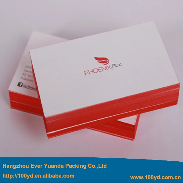 popular red edge color business cards paper custom