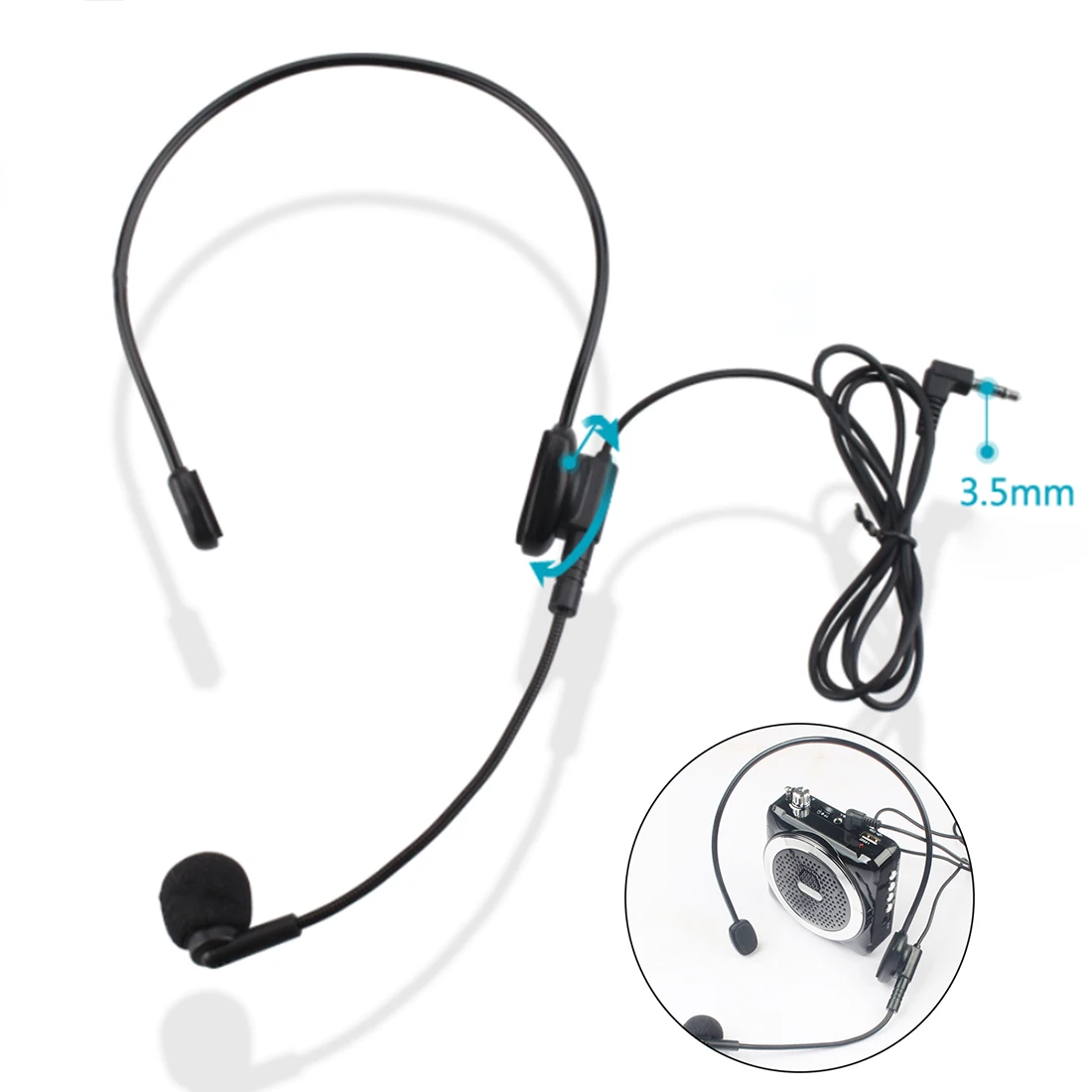 Universal Portable Mini Rotatable Headset Microphone for Lecture