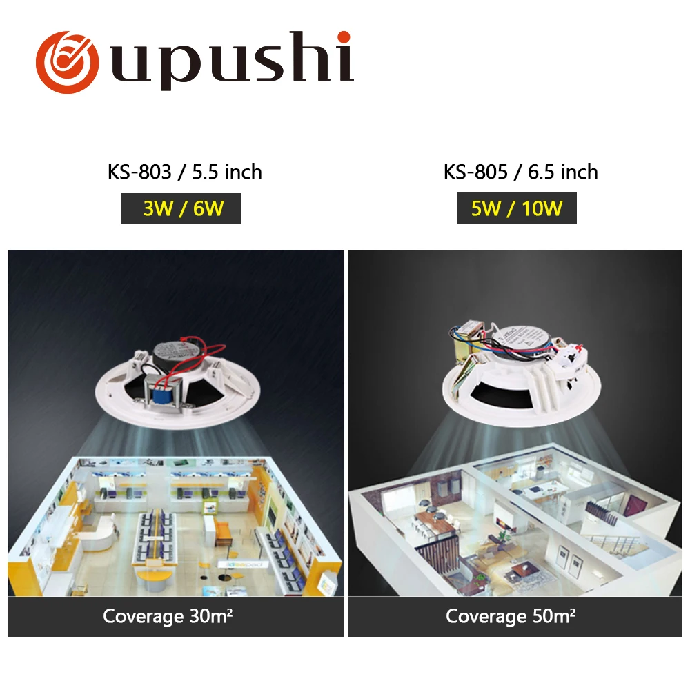 Oupushi KS 803 in потолочный динамик PA Sound System 6 5 805 Speaker для домашней музыки|Встраиваемые