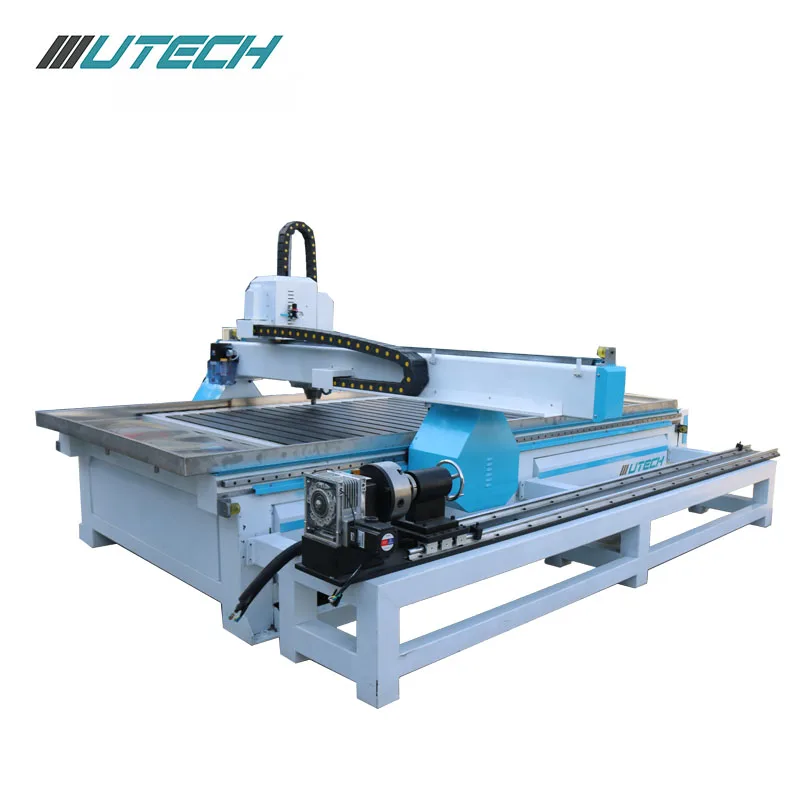 Вакуумный стол деревообрабатывающие машины роторные 4 оси древесины CNC