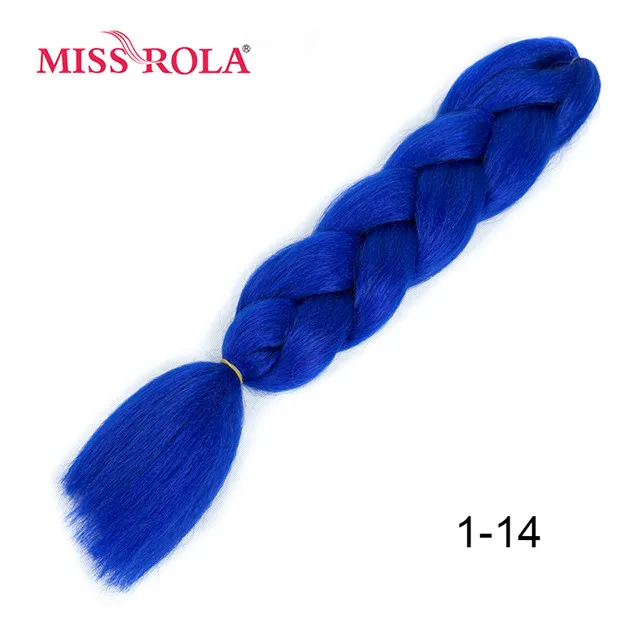 Miss Rola, 24 дюйма, крупное плетение, синтетические волосы для наращивания, 100 г, высокотемпературное волокно, Омбре, тон, вязание крючком, плетение волос 89 цветов - Цвет: T1B/350