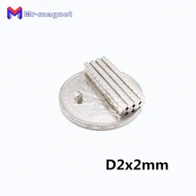 200 шт. 2x2 мм Сверхмощный магнит Неодимовый Магниты N50 D2x2, D2x2mm постоянный магнит D2* 2 2*2 мм