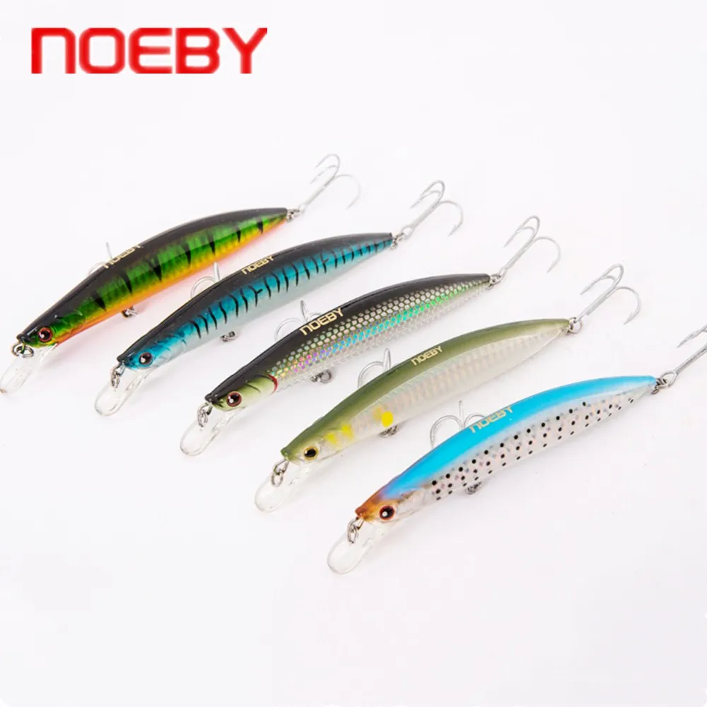 NOEBY Minnow приманки 100 мм/120 мм/135 мм 16g/22g/28 г Floating0 2.5m жесткий пластик наживка Brouch