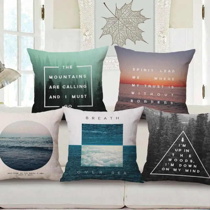 Factory Direct Supply Simple Landscape Decorative Cotton Linen Throw