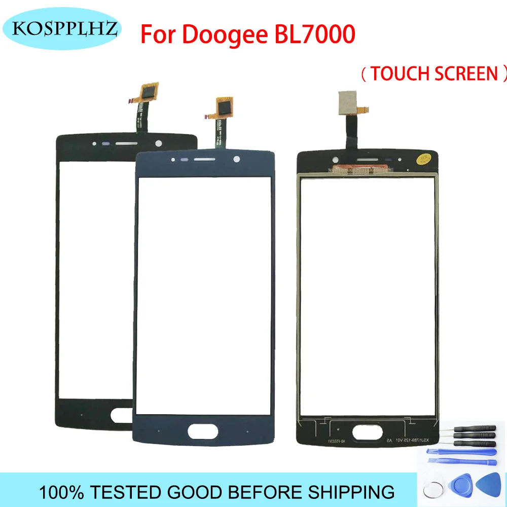 Черное/темно-синее внешнее стекло 5 дюйма Для Doogee BL7000 сменная сенсорная панель