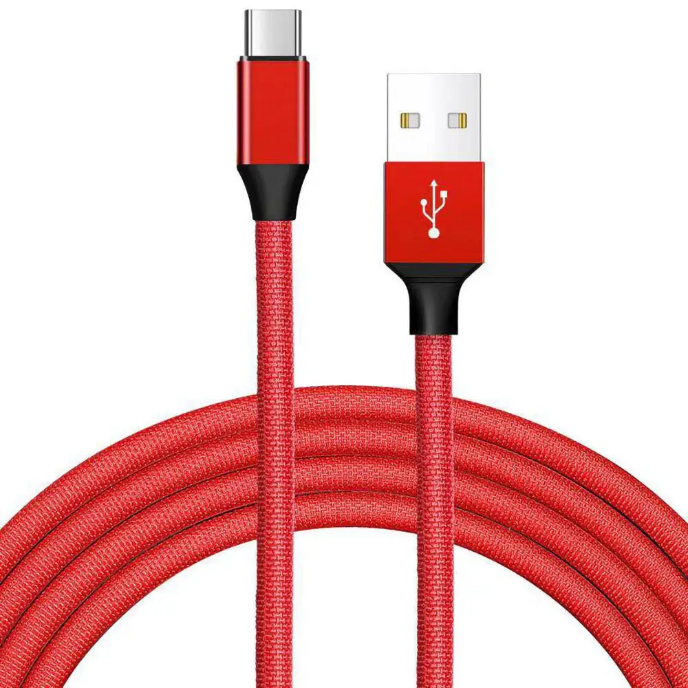 

2m USB Charger Cable Cloth Braided Android/Type-C Smartphones Charging Cable For iPhone Samsung HTC Huawei Xiaomi Tablet