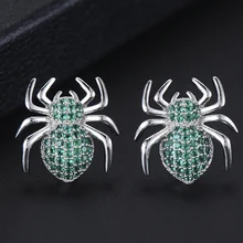 GODKI, трендовые Роскошные серьги в виде паука, штифт с насекомым, для женщин, для свадьбы, полный микро кубический циркон, CZ Pave, Дубай, свадебные серьги, Boho