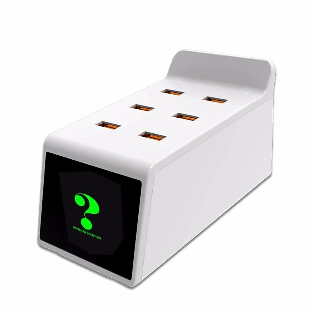 

Universal 2.4A Fast Charger USB Charger 6 Port USB Charging Stations For IPhone X IPad Smartphones Tablet  UK/US/EU Plug