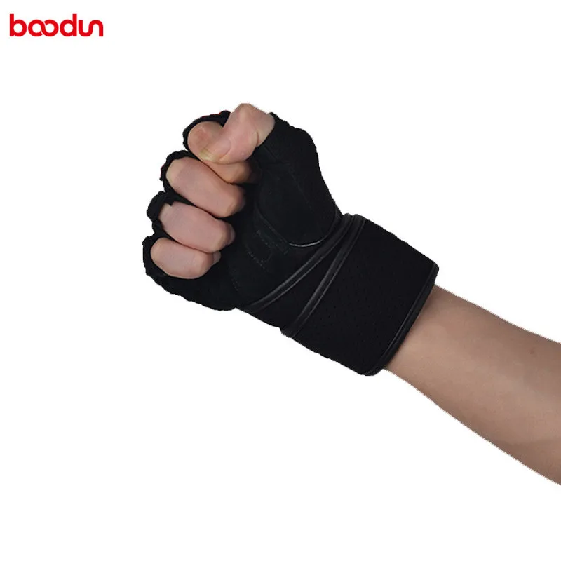 BOODUN Men Fitness Weight Lifting Gloves Breathable Lengthen Wear Resistant Stair Cloth Outdoor Body Building Equipment 7150169