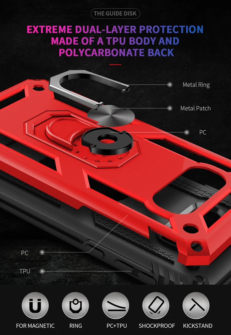 Case For Samsung S10e S10 Plus Cover Hybrid Shockproof Armor Magnetic Finger Stand Case For Samsung S8 S9 Plus Note8 Note9 Cover (10)