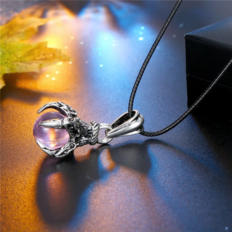 Винтажное ожерелье для мужчин и женщин с кристаллами в стиле панк цепочка под