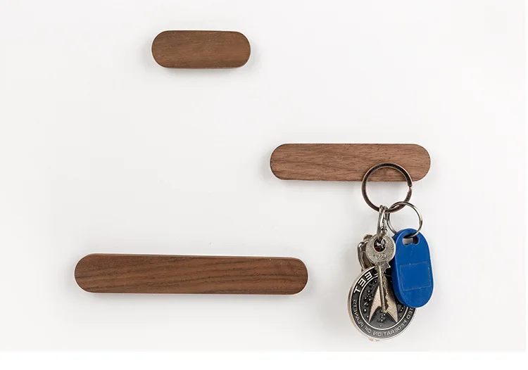 Description Picture 4 of itemWooden Key Holder Wall Key Storage Organizer Strong Magnetic Key Rack Hanger Key Ring Hooks Clerk Housekeeper on the Wall
