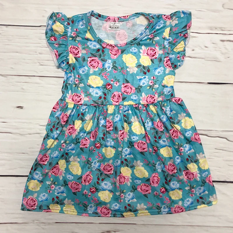 

girls dress kids dresses for girl Floral Pattern Party dress Baby Girl Clothes Girl princess dress