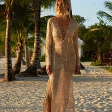 Летнее платье пляжное бикини накидка купальники кафтан туники для вязания бандажная юбка длинный рукав servette De Plage Ronde Toalla