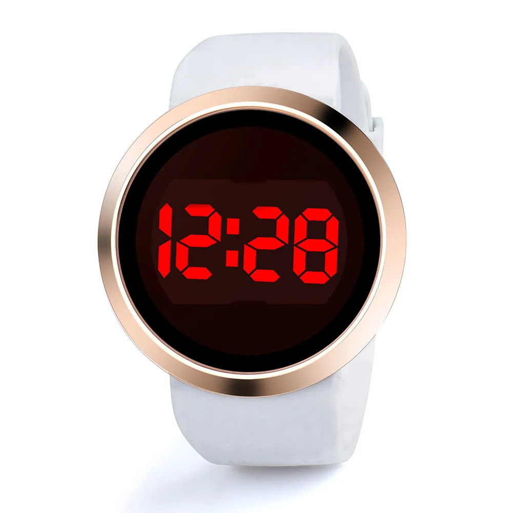 Модные водонепроницаемые повседневные часы светодиодный сенсорный экран Умные мужские наручные часы день дата Силиконовые часы для влюбленных мужские s лучший бренд класса люкс