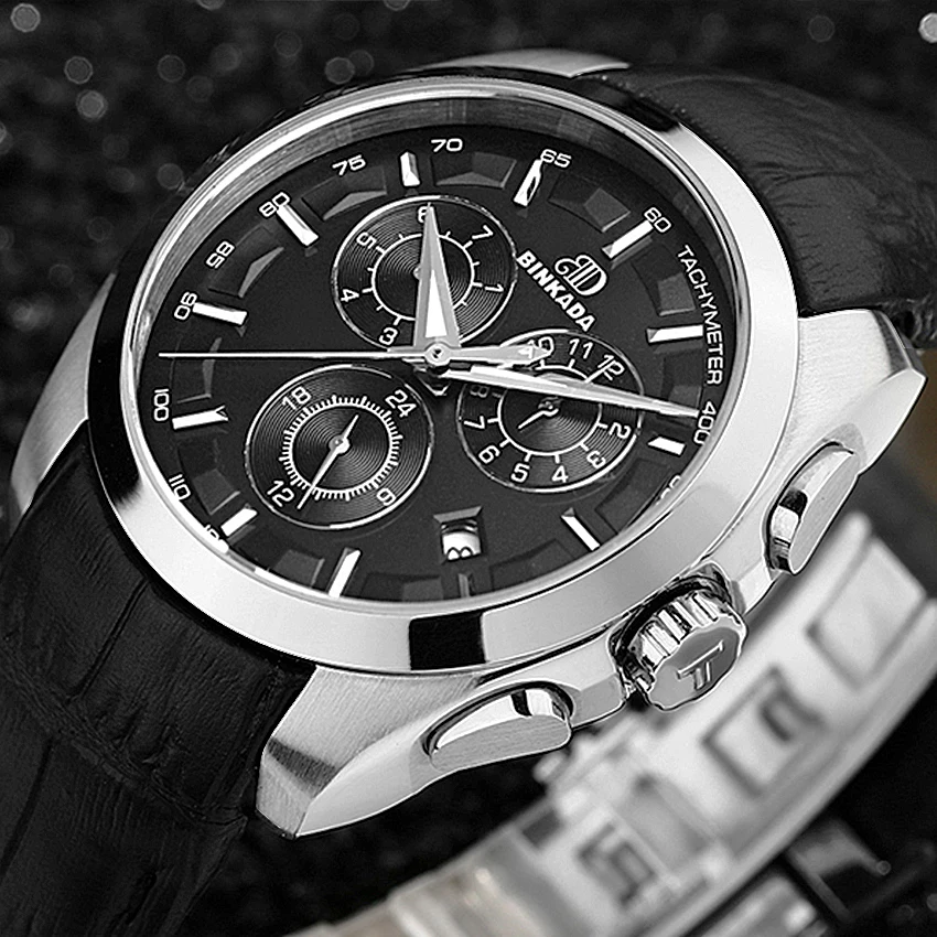 فاخرة رياضة الرجال ووتش رجالي الميكانيكية ووتش العسكرية الجيش الساعات متعددة الوظائف التلقائي ووتش الصلب كاملة عالية الجودة