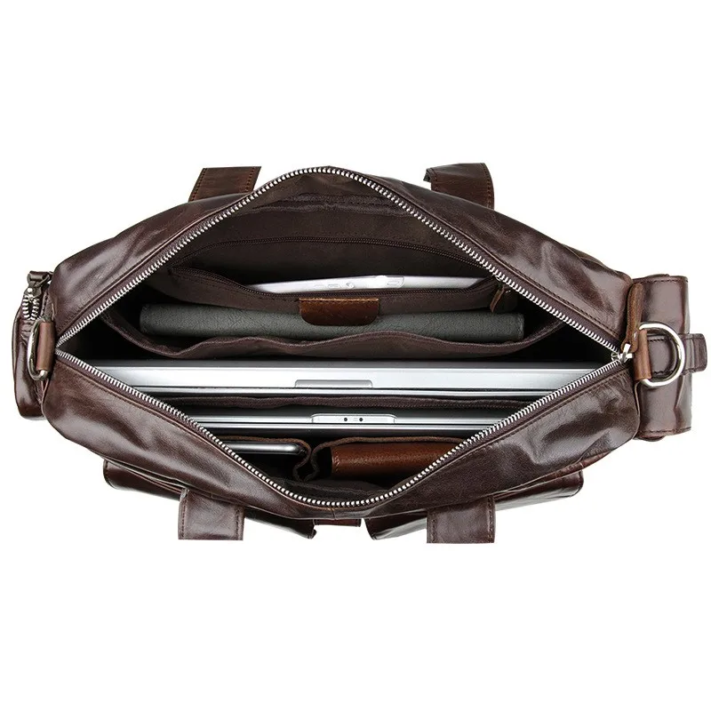 Винтажный Мужской портфель из натуральной кожи кофейного цвета, мужские сумки-мессенджеры, деловая дорожная сумка, портфель# M7219