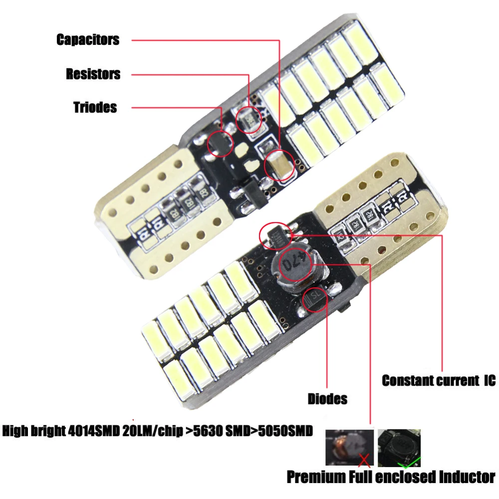 Фото 4XCanbus T10 W5W SMD 4014 светодиодный автомобильные габаритные огни, парковочные огни для Volvo S60L S80L XC90 C70 V40 V50 V60 XC60 S40 S60 S80 №3