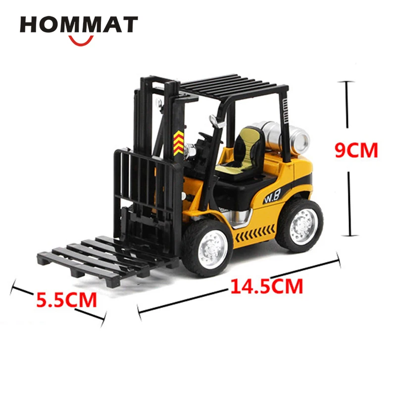 HOMMAT имитация 1:24 Fork Lift Truck с крючком конструкция из сплава литая модель