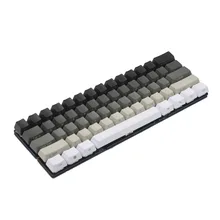 Ymdk chaveiro de imprimição para mx tkl, chaveiro de perfil grosso cinza branco com impressão lateral de 87 61 cores teclado mecânico