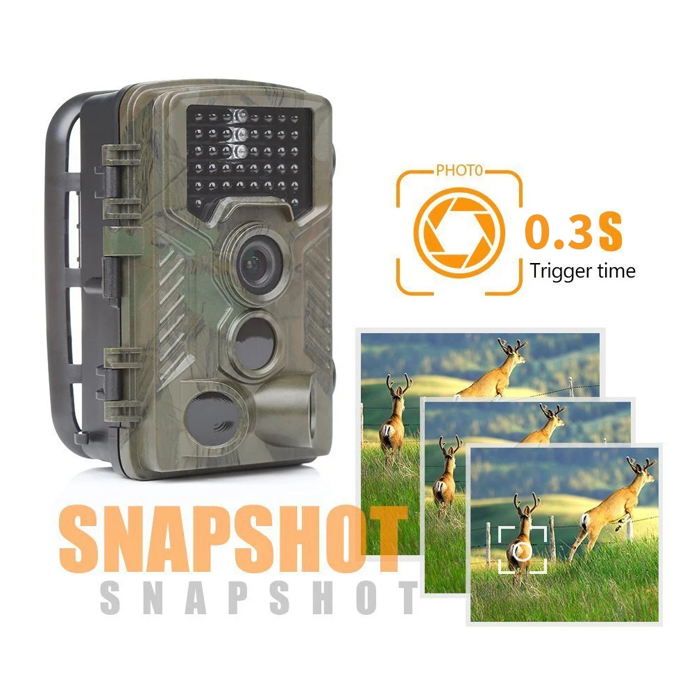 Trail Камера 2," Экран 12MP 1080 P 0,4 S быстрого запуска 65ft/20 м Ночное видение IP66 Водонепроницаемый охотничья камера для дикой природы