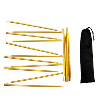 

Mounchain 2pcs Aluminum Alloy Adjustable Replacement Tent Pole Versatile Durable Lightweight Camping Shelter Awnings 11 Sections