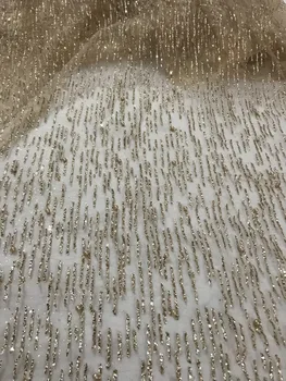 

Pretty design glued Glitter Fabric yaking -92610 Shinning glitter for Party or wedding Dress