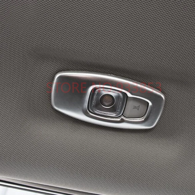 2pcs Car Inner Roof Reading Lights Frame Decoration ABS Chrome rear