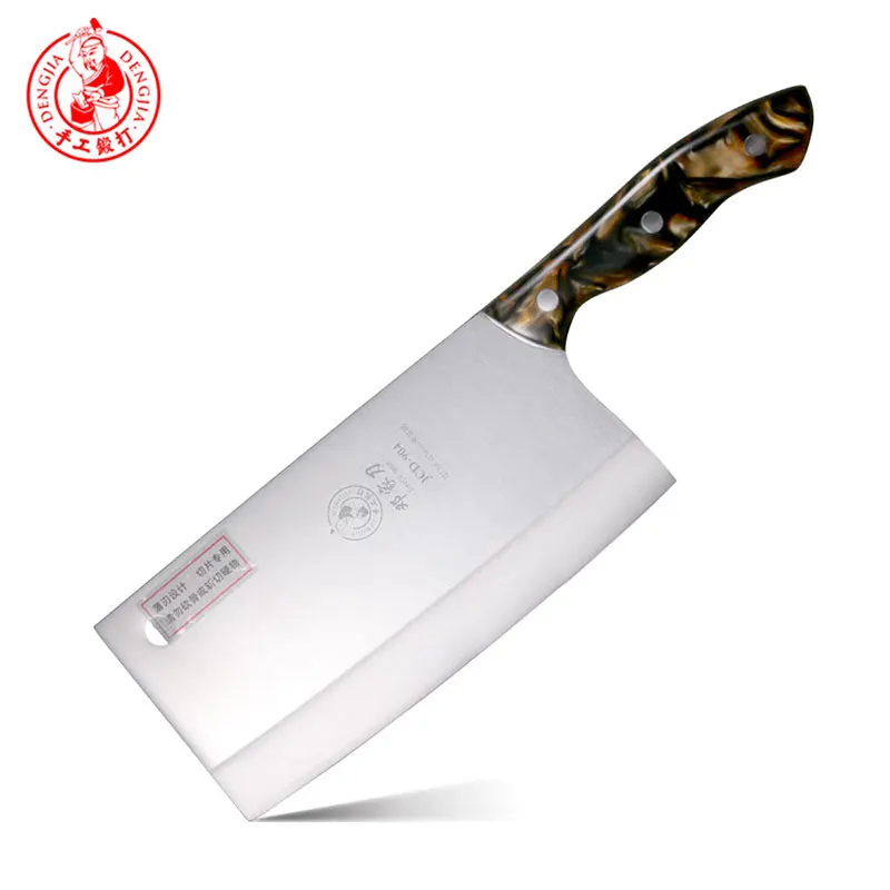 DENGJIA Ручная ковка из нержавеющей стали высококлассный кухонный нож китайский овощной нож шеф-повара нож Кливер роскошный Подарочный нож