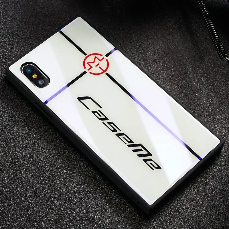 CaseMe Роскошные закаленное Стекло чехол для iPhone X Тонкий ТПУ + антидетонационных