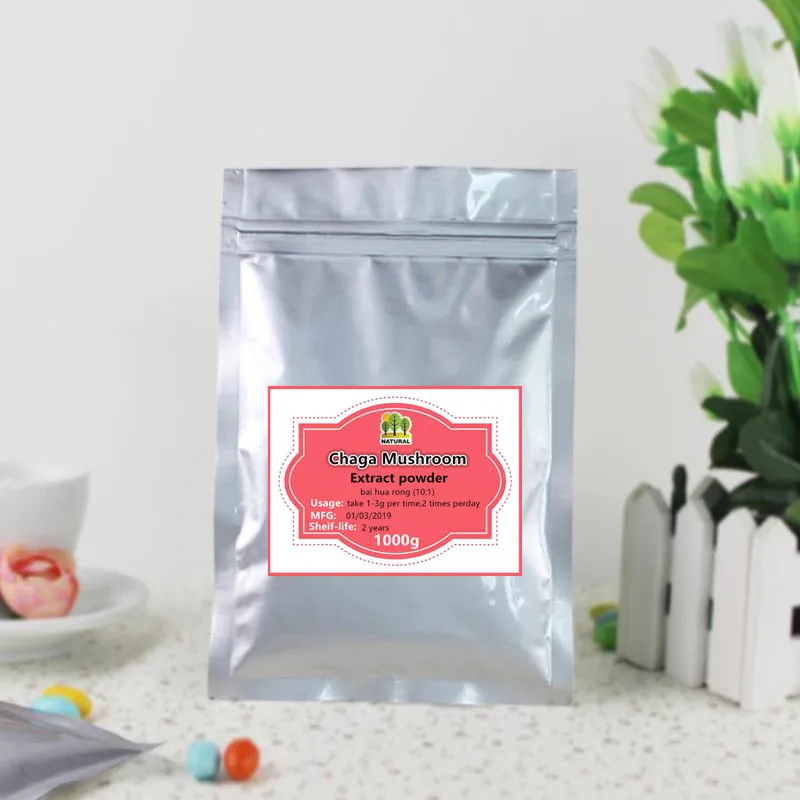 

1000g High-quality pure Chaga Mushroom extract 10:1powder,bai hua rong,inonotus obliquus,Betula platyphylla,Strengthen immunity