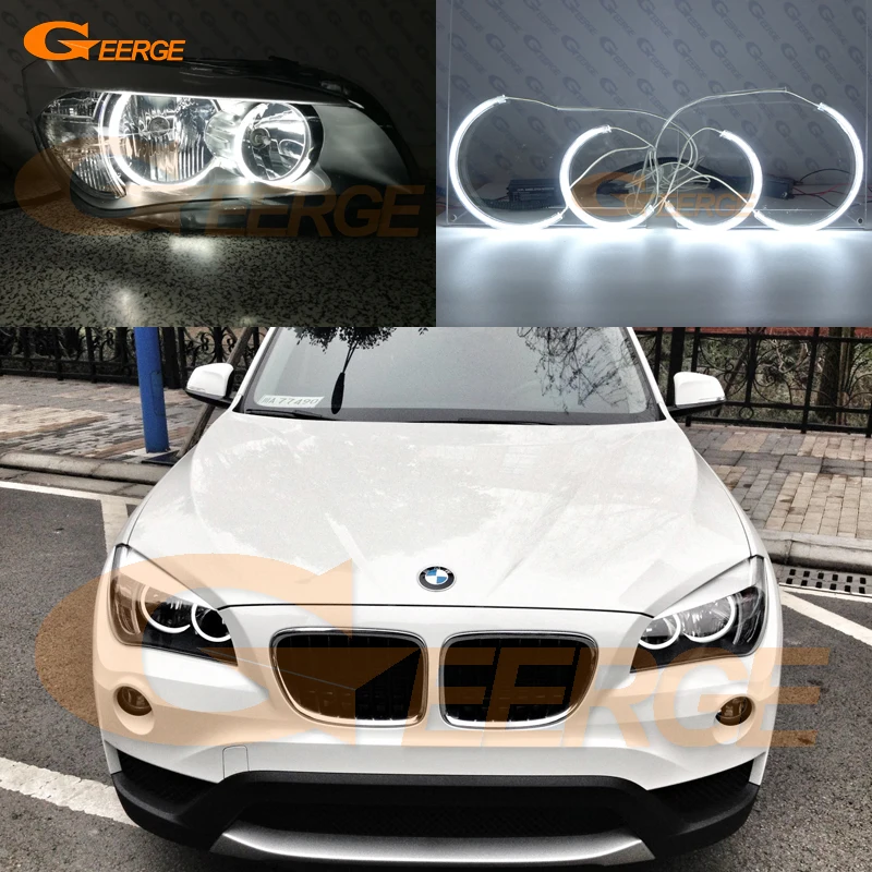 

For BMW X1 E84 2010 2011 2012 2013 2014 Halogen headlight perfect compatible C-Shape Style Ultra bright CCFL Angel Eyes kit