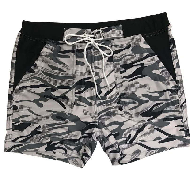 Fast-drying Briefs Men's Color Shorts Swimming Beach Shorts Flower Surfboard Shorts Swimming Suits Briefs Sports Short #4A01 (1)