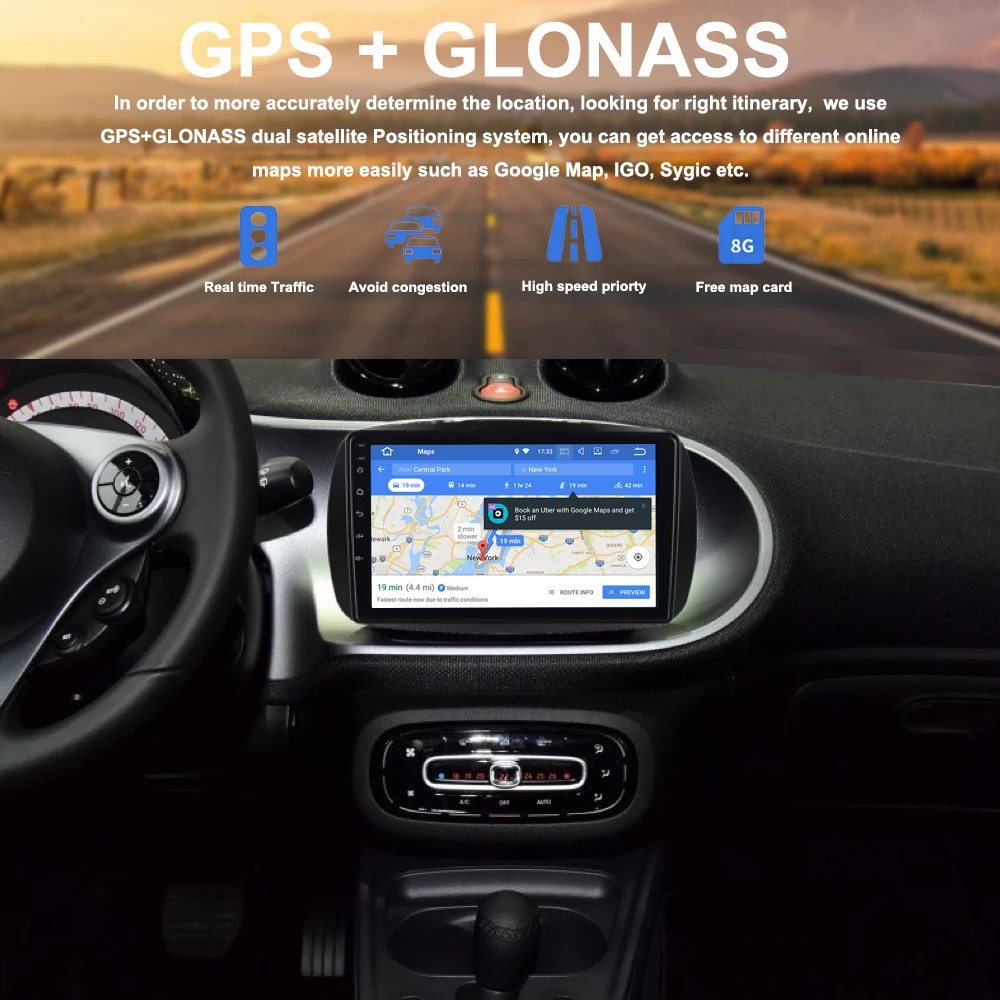 Автомобильный Android 9 0 GPS радио для Smart ForTwo C453 A453 W453 2016 2017 JBL Авторадио PX5 8 Core RDS 4G SWC 2.5D