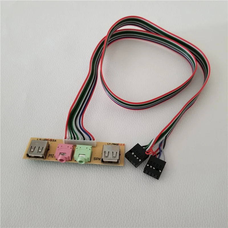 Новый Настольный компьютер шасси панель кабель 78 см Передняя USB аудио адаптер